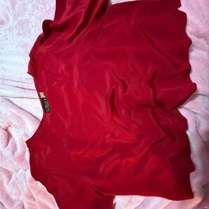Finity Naturals Red Silk Blouse